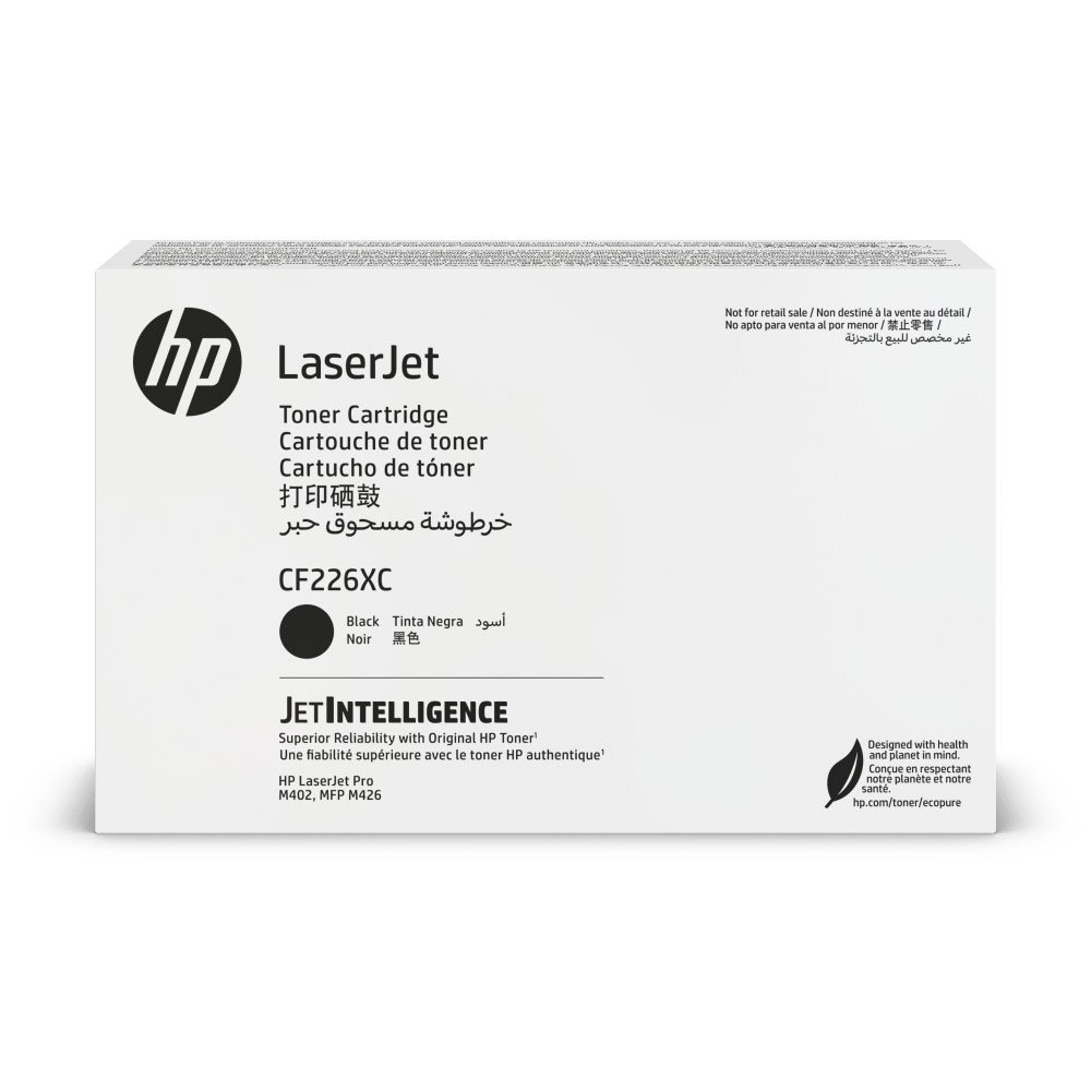 Cartucho De Toner Hp CF226XC (26XC) Black, Para Impresoras Hp LaserJet Pro M402dn / M402dw / M402n / M426dw / M426fdn / M426fdw, Rendimiento 9.000 Páginas.
