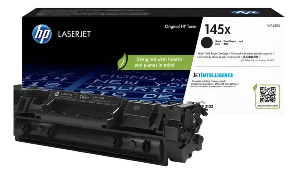 cartucho de toner w145hp0x 145x laserjet pro 3001dw 3003dw 3101fdw mfp 3103fdw black 3.800 páginas Cartucho De Toner Hp W1450X 145X Black, Para Impresoras Hp LaserJet Pro 3001dw / 3003dw / 3101fdw / MFP 3103fdw, Rendimiento Hasta 3.800 páginas.