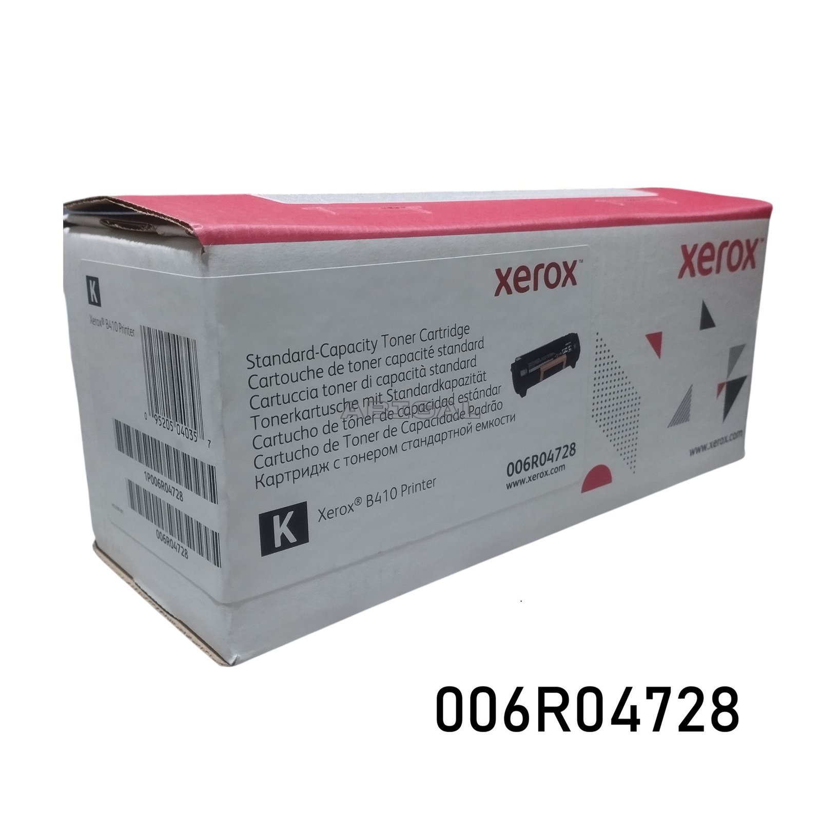 Cartucho De Toner Xerox 006R04728 Black, Para Impresoras Xerox B410 / VersaLink B415, Rendimiento Hasta 6.000 Páginas.