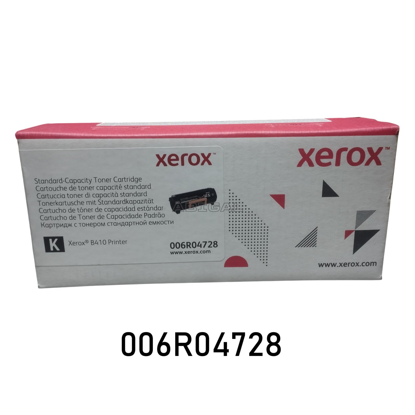 Cartucho De Toner Xerox 006R04728 Black, Para Impresoras Xerox B410 / VersaLink B415, Rendimiento Hasta 6.000 Páginas.